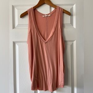 Free People We The Free Coral Plunge Tank Top Size Small